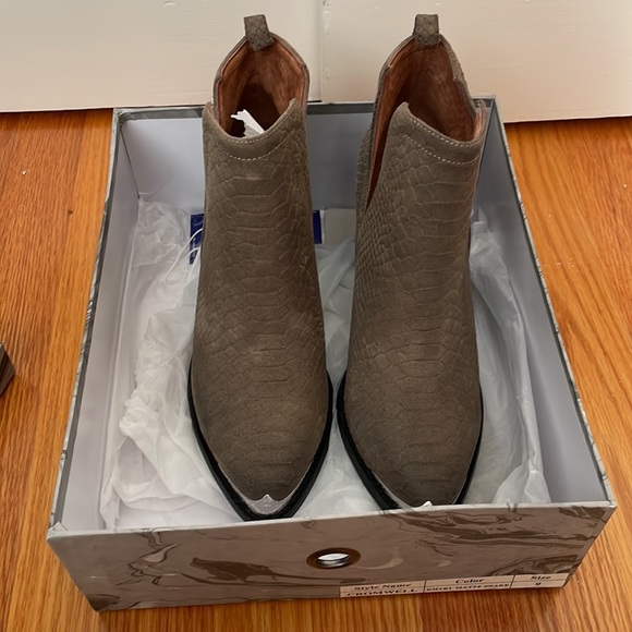 Jeffrey Campbell Cromwell Khaki Matte Snake Boot US 9 - Picture 6 of 15